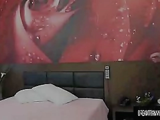 sexy tgirl sa fontenelle stuffs a dildo up her ass and jacks off