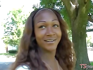 ebony shemale masturbating