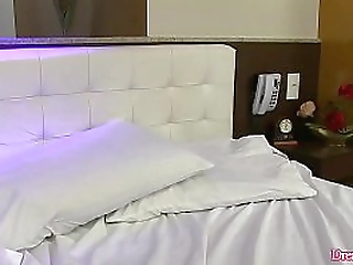 shemale amanda fialho plugs her asshole with a dildo