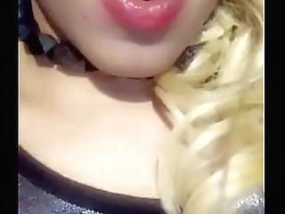 slim ladyboy shemale masturbates her cock