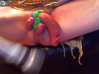 tiny young shemale sissy gets railed by wall toy for the first time