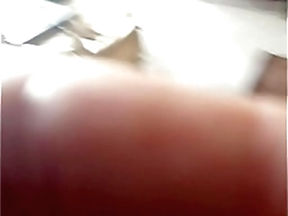 huge ass shemale in yellow swimsuit sucks a big cock and