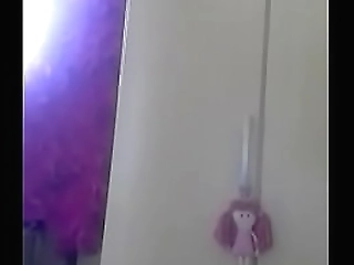 tgirl in lingerie and heels paula melo stroking her shecock