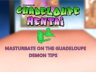 guadeloupe hentai masturbate on the gwada demon tips