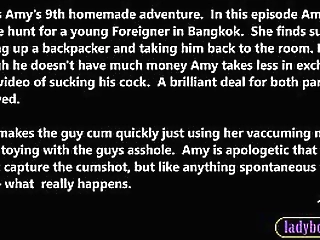 backpacker tourist gets his dick sucked off by a ladyboy