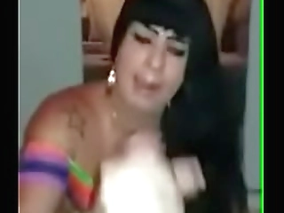 ts larissa baiana strokes her big dick and teases us