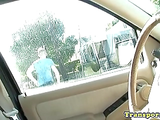 cockriding transsexual tastes warm jizz