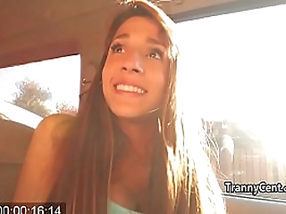 trans hotties enjoy hardcore threesome with a handsome hunk