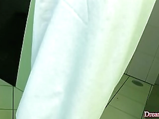 shemale fernanda christine shows off her cock in the shower