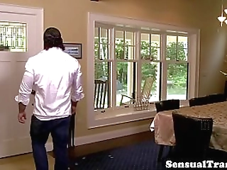 natural trans babe doggystyled ballsdeep