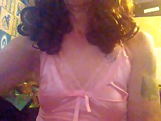 teen shemale wanking dick and teasing on webcam