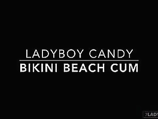 hot ladyboy candy public nude and shower