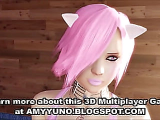 3d pink scene emo futa girl with guy fucks hot and heavy!