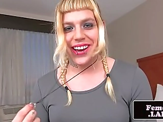 chubby tranny masturbating in first time solo