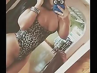 cramming my hot  tranny ass with a fat dildo