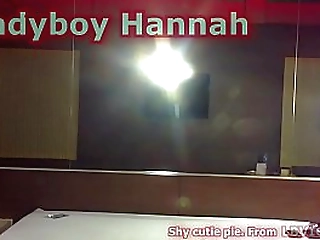 klintelle moore shows off her hard cock on the bed