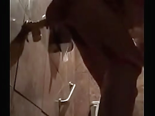 sole femboy with flat chest stuffing his ass and beating off his cock