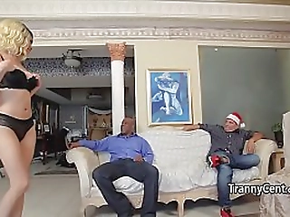 tranny fucks in front of her husband