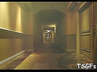 after sucking that babe gets it in ass