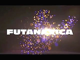 energetic black shemale takes bikini off and rubs long dick