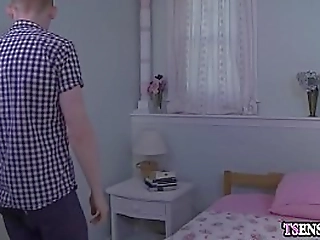 loyal husband called a redhead escort shemale for sex