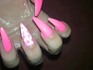 pretty thai shemale petch stroking in knee socks