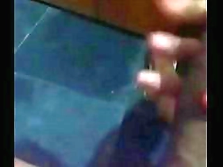 cute colombian shemale wearing sexy lingerie plays with dildo in her ass