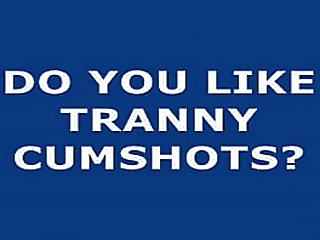 hot shemale self facial cumshot