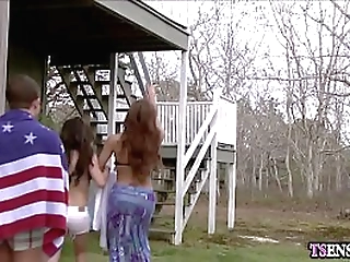 hot busty shemales anal fuck a boyfriends tighty ass